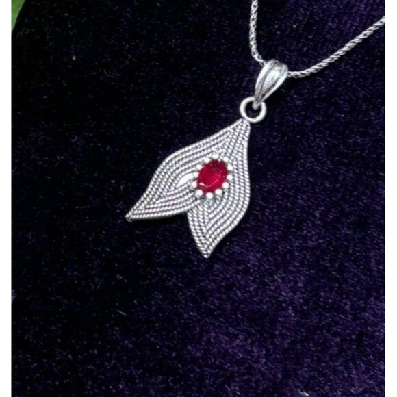 925 Sterling Silver Turkish Filigree Necklace for Women, NEW,HandmadeGift - Picture 1 of 6